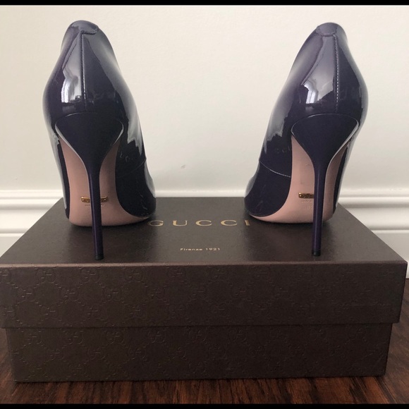 Gucci Patent Leather Vernice Crystal, Purple - Picture 7 of 8